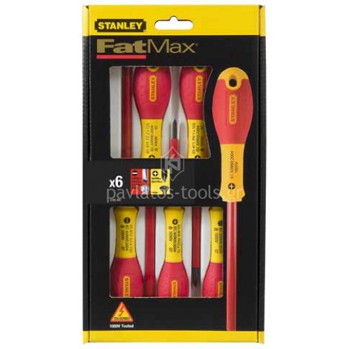 Κατσαβίδια Stanley FatMax® ίσια και PHILLIPS με μόνωση σετ των 6 τεμαχίων 0-65-441