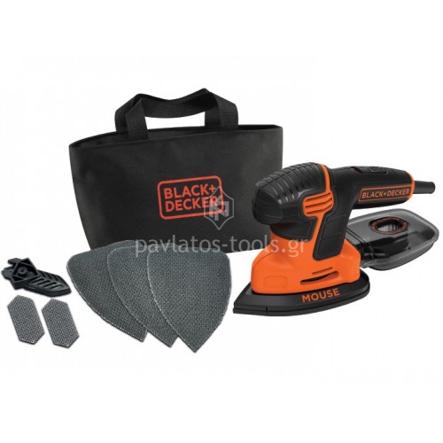 Παλμικό τριβείο Black&Decker KA2000 120W Mouse® με τσάντα αποθήκευσης και εξαρτήματα