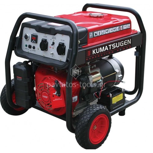 Γεννήτρια βενζίνης με μίζα Kumatsu 8.1kVA GB8500MP 014645