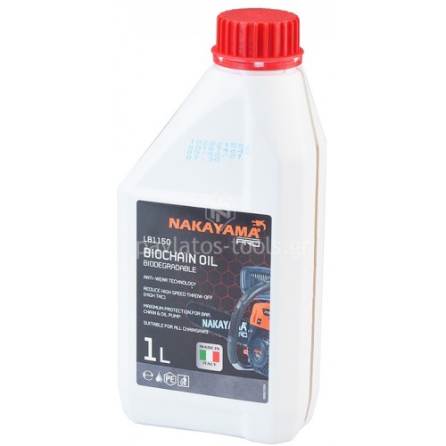 Λάδι αλυσίδας-λάμας Nakayama Pro βιοδιασπώμενο 1ltr LB1150 035015