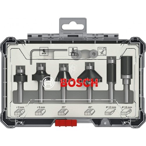 Σετ φρέζες για ρούτερ Bosch 8mm 6 τεμαχίων 2607017469