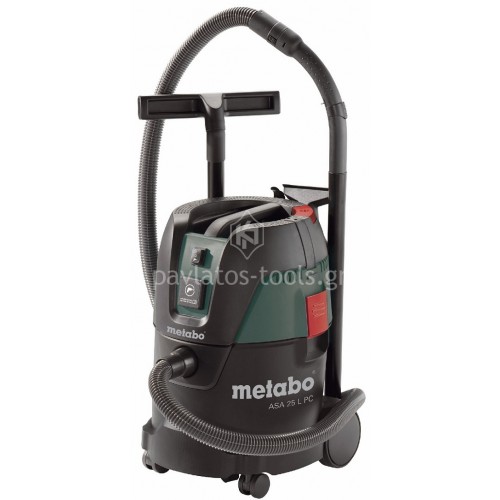 Σκούπα Πολλαπλών χρήσεων Metabo 1250 Watt  ASA 25 L PC με χειροκίνητο φίλτρο καθαρισμού  6.02014.00