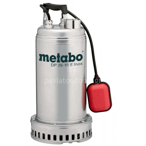 Βυθιζόμενη εργοταξιακή Αντλία λυμάτων Metabo 1850 Watt DP 28-10 S Inox 6.04112.00