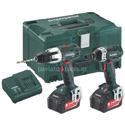 Combo Set Metabo Μπαταρίας 18V 2.1.4 18 V Δραπανοκατσάβιδο SB 18 LT & Κρουστικό Κατσαβίδι Μπαταρίας SSW 18 LTX 200 6.85033.00