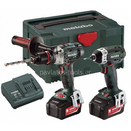 Σετ Metabo 2.1.5  Δραπανοκατσάβιδο SB 18 LTX Implus & Κρουστικό Κατσαβίδι SSD 18 LTX 200 με 2 μπαταρίες Li-Power  6.85058.00