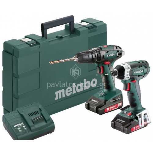 Combo Set Metabo Μπαταρίας 18V  2.1.8 18 V Δραπανοκατσάβιδο SB 18 & Κρουστικό κατσαβίδι SSD 18 LTX 200  6.85087.00