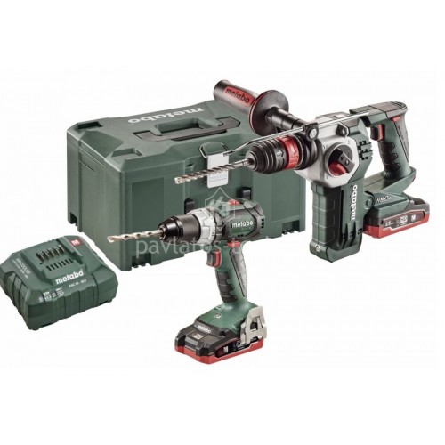 Σετ Metabo 18 Volt Combo Μπαταρίας 2.3.7 18 V BL LiHD SB 18 LT BL+KHA 18 LTX BL 24 Quick (2x3.5Ah) 6.85119.00