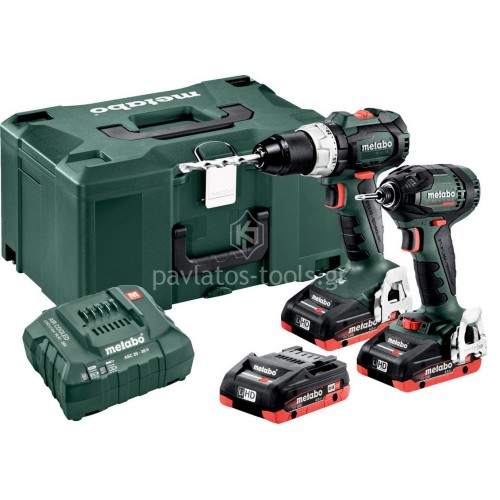 Σετ Metabo Combo μπαταρίας 2.1.12 18 V BL LiHD SB 18 LT BL&SSD 18 LXT 200 BL 6.85124.96