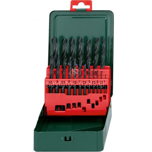 Σετ τρυπανιών μετάλλου Metabo 19τμχ 1,5-10mm HSS-R 627151000