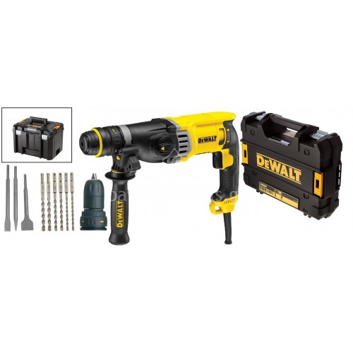 Πιστολέτο Dewalt 900Watt SDS-PLUS 28mm 3 λειτουργιών με QCC+εξαρτήματα D25144K1