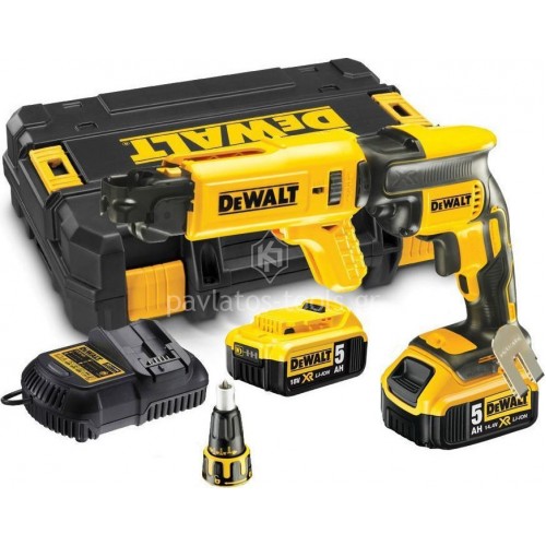 Dewalt DCF620P2K Κατσαβίδι γυψοσανίδας 18V Li-Ion BRUSHLESS XR 2 μπαταρίεςx5Ah