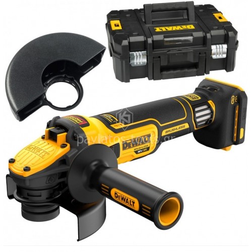 Γωνιακός Τροχός Dewalt ρυθμιζόμενος 18V 125mm solo (χωρίς μπαταρία+φορτιστή)  DCG409VSNT