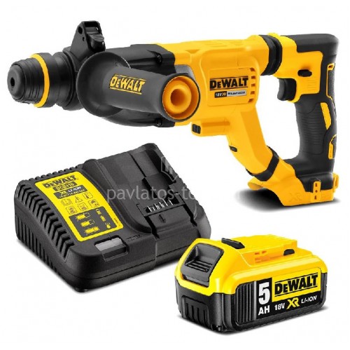 Πιστολέτο μπαταρίας Dewalt 18 Volt SDS-PLUS 3 Joule Brushless (1x5.0Ah) DCH263P1