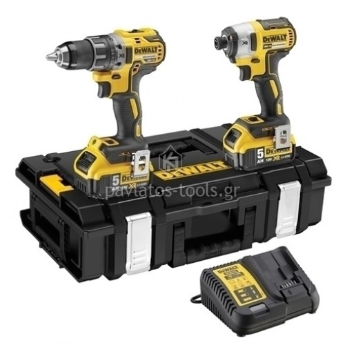 DEWALT DCK266P2 Σετ DCD796+DCF887 5Ah 18V DCK266P2