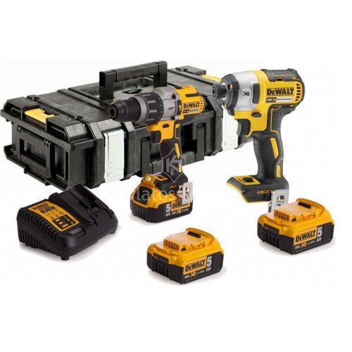 Σετ Dewalt Κρουστικό Δραπανοκατσάβιδο DCD996+Παλμικό Κατσαβίδι DCF887 BRUSHLESS 3 ταχυτήτων (3x5.0Ah) DCK276P3