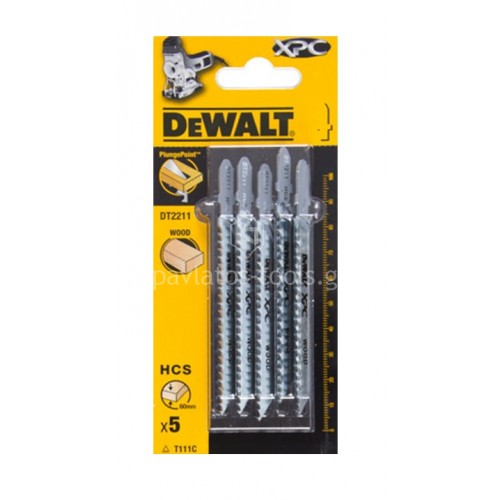 Λεπίδες Dewalt σετ 5τμχ. XPC ξύλου 100mm B.3mm (Τ111C) DT2211