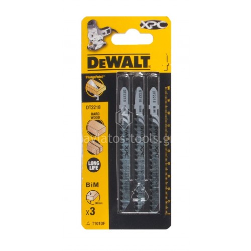 Λεπίδες Dewalt σετ 3τμχ. ξύλου-πλαστικού-laminate 100x4.0mm (T101BF) DT2218